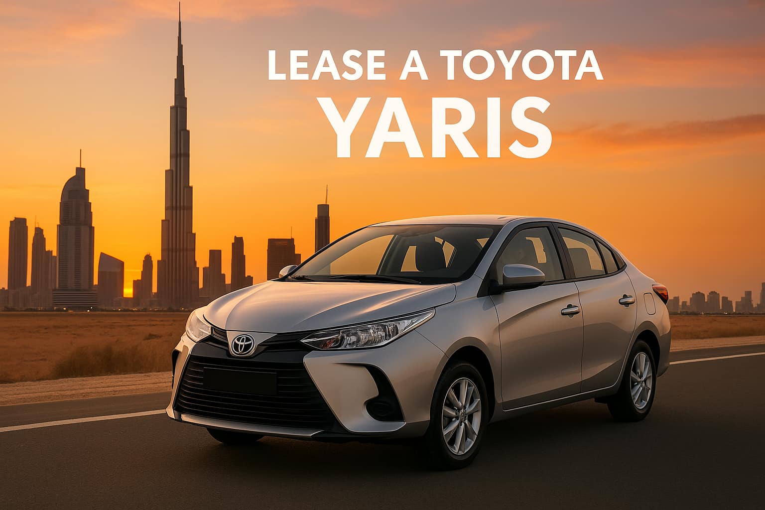 Economy car lease in Dubai near Burj Khalifa